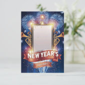 Nieuwjaarsfeest Uitnodigingskaart Kaart (Staand voorkant)