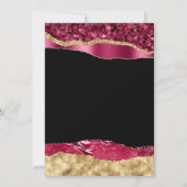 Nieuwjaarsfeest van Bourgogne en goudglam Kaart (Achterkant)