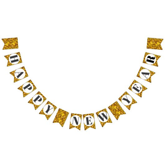 Nieuwjaarsfeest van de elegante goudkoorts vlaggetjes (Alle)