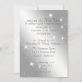 Nieuwjaarsfeest van Sparkly Gold en Silver Ornamen Kaart (Achterkant)