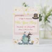 Nieuwjaarsfeest Vintage Inspiered Great Gatsby Kaart (Staand voorkant)