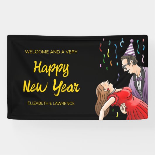Nieuwjaarsfeest Welkom Spandoek (Horizontaal)