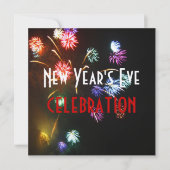 Nieuwjaarsfeest, zeepbellen in vuurwerk kaart (Voorkant)