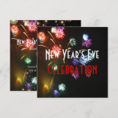 Nieuwjaarsfeest, zeepbellen in vuurwerk kaart (Voorkant / Achterkant)