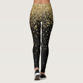 Nieuwjaarsfeestdag Gold Glitter Stars Leggings (Achterkant)