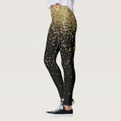 Nieuwjaarsfeestdag Gold Glitter Stars Leggings (Links)