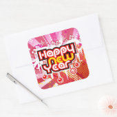 nieuwjaarsfeestteken vierkante sticker (Envelop)