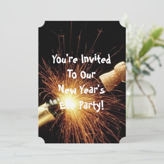 nieuwjaarsfles kaart (Staand voorkant)