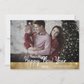 Nieuwjaarsfoto Elegant Modern 2024 Feestdagenkaart (Voorkant)