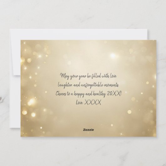 Nieuwjaarsfoto Elegant Modern 2024 Feestdagenkaart (Achterkant)