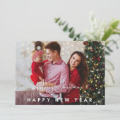 Nieuwjaarsfoto Elegant Modern Feestdagenkaart (Staand voorkant)