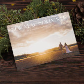 Nieuwjaarsfoto Pas getrouwd Feestdagenkaart