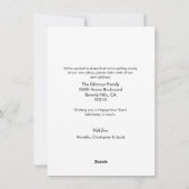 Nieuwjaarsfoto van de nieuwe thuisfamilie feestdagenkaart (Achterkant)