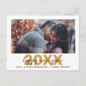 Nieuwjaarsfoto van modern Typografiescript Feestdagenkaart (Voorkant)