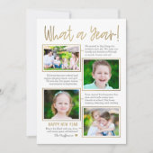 Nieuwjaarsfotokaart met overzicht bewerkbare kleur feestdagenkaart (Voorkant)