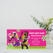 Nieuwjaarsfotokaartje dansroze (Staand voorkant)