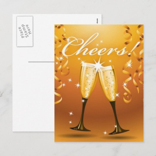 nieuwjaarsgejuich feestdagenkaart (Voorkant / Achterkant)