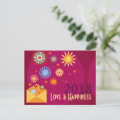 Nieuwjaarsgelukskaarten Feestdagenkaart (Staand voorkant)