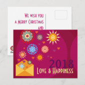 Nieuwjaarsgelukskaarten Feestdagenkaart (Voorkant / Achterkant)