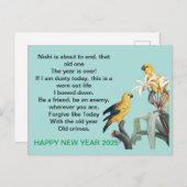 Nieuwjaarsgeschenk 2025 briefkaart (Voorkant / Achterkant)