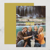 Nieuwjaarsgeschenken 2025 familiefoto kaart (Voorkant / Achterkant)