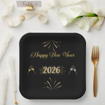 Nieuwjaarsglans Papieren Bord