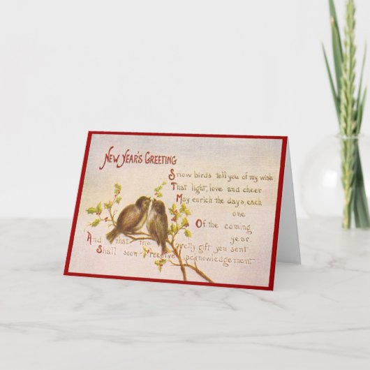 nieuwjaarsgroet feestdagen kaart (Voorkant)