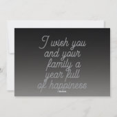 Nieuwjaarsgroet kalm feestdagenkaart (Achterkant)