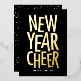 Nieuwjaarsgroet levendig kleurrijk gelukkig 2023 folie feestdagenkaart