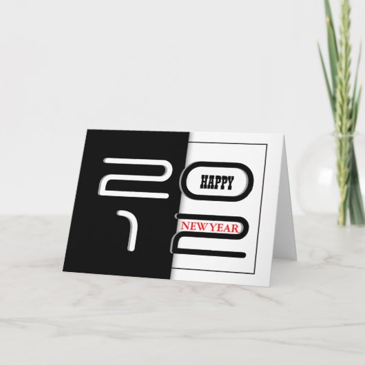Nieuwjaarsgroet modern feestdagen kaart (Voorkant)
