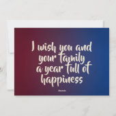 Nieuwjaarsgroet sterk  feestdagenkaart (Achterkant)