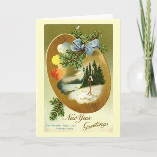 Nieuwjaarsgroeten 1912  feestdagen kaart (Voorkant)