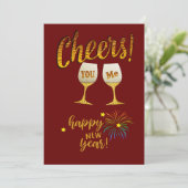 Nieuwjaarsgroeten Feestdagenkaart (Staand voorkant)