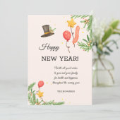 Nieuwjaarsgroeten Feestdagenkaart (Staand voorkant)