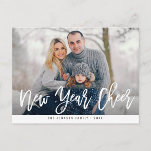NIEUWJAARSJUICHEN   Borstelbelettering wenskaart Briefkaart