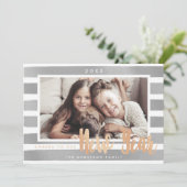 Nieuwjaarsjuichen - fotokaart feestdagenkaart (Staand voorkant)