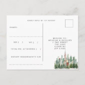 Nieuwjaarskaars Huwelijks- RSVP-ansichtkaart uit N Uitnodiging Briefkaart (Achterkant)