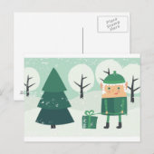 nieuwjaarskaart feestdagenkaart (Voorkant / Achterkant)