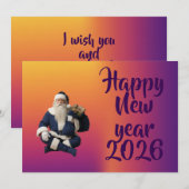 Nieuwjaarskaart Feestdagenkaart (Voorkant / Achterkant)