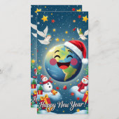 Nieuwjaarskaart Feestdagenkaart (Voorkant / Achterkant)