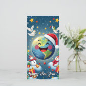 Nieuwjaarskaart Feestdagenkaart (Staand voorkant)