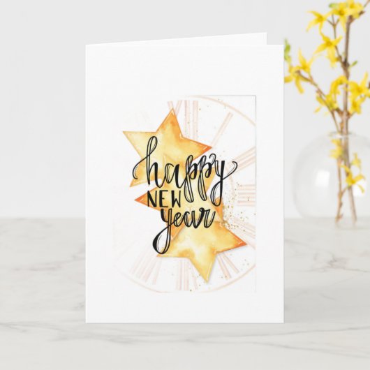 Nieuwjaarskaart Kaart (Gele Bloem)