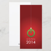 Nieuwjaarskaart laten we beginnen feestdagenkaart (Voorkant / Achterkant)