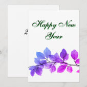 Nieuwjaarskaart met geweldig ontwerp feestdagenkaart (Voorkant / Achterkant)