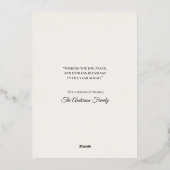 Nieuwjaarskaart met goudkleurige foliedruk folie uitnodiging (Achterkant)