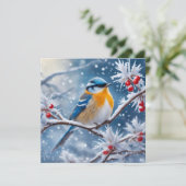 Nieuwjaarskaart met plat ontwerp kaart (Staand voorkant)