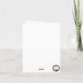 Nieuwjaarskaart met vos en mousserende wijn kaart (Achterkant)