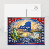 Nieuwjaarskaart New York Briefkaart (Voorkant / Achterkant)