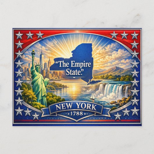 Nieuwjaarskaart New York Briefkaart (Voorkant)