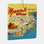 Nieuwjaarskaart van de New Jersey Shore Keramisch Ornament (Rechts)